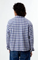 Pacsun Blue Plaid Long Sleeve Button Down Shirt