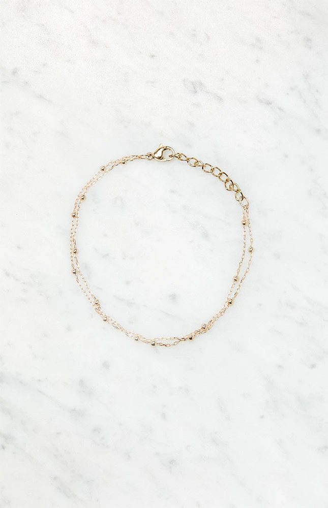 John Galt Gold Double Chain Bracelet