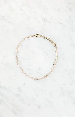 Gold Double Chain Bracelet