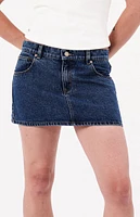 ABRAND Bella 99 Low Rise Denim Mini Skirt