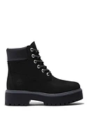 Timberland Women's Black Stone Street 6inch Lace-Up Waterproof Boots