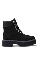 Timberland Women's Black Stone Street 6inch Lace-Up Waterproof Boots