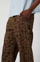 Pacsun Dylan Floral Baggy Carpenter Jeans