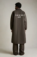 Fear of God Essentials Brown Textured Nylon Trench Coat