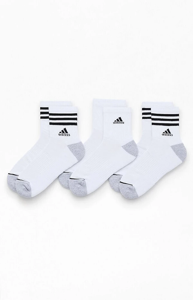 adidas 3 Pack High Quarter Socks