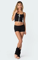 Edikted Don Tie Front Knit Tank Top