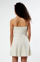 LA Hearts Strapless Linen Mini Dress