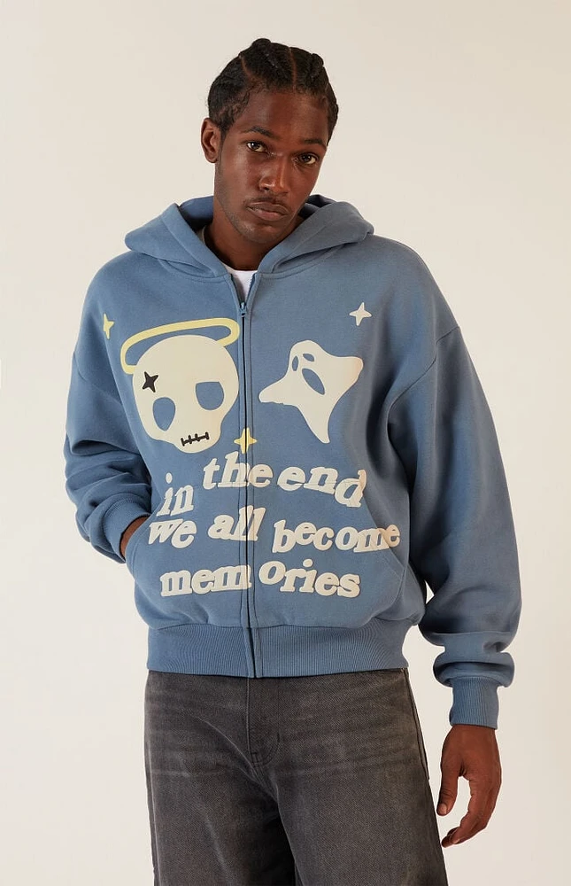 PacSun The End Puff Graphic Zip Up Hoodie