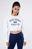 PacSun Pacific Sunwear Athletics Drawcord Cropped Sweatshirt