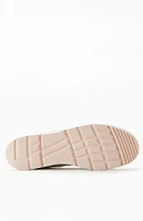 Women's White & Pink Club C Geo Mid Sneakers