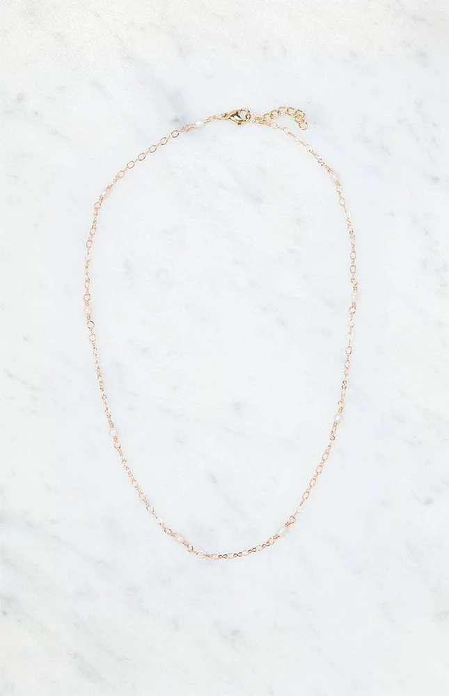 John Galt Chain Pearl Necklace