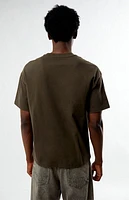 Pacsun Brown Textured T-Shirt