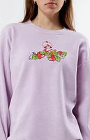 Strawberry Shortcake Sitting Berries Crew Neck Sweatshirt