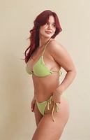 Dippin' Daisy's Olive Green Emilia Triangle Bikini Top