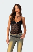 Edikted Eira Sheer Lace Tank Top