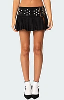 Edikted Roxy Side Slit Pleated Mini Skirt