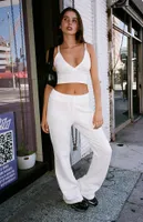 John Galt White Hilary Soft Yoga Pants