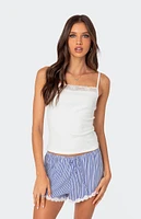 Gretchen Lace Trim Tank Top