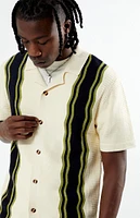PacSun Cream Jacquard Button Down Shirt