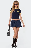 Edikted Denim Bubble Micro Skort