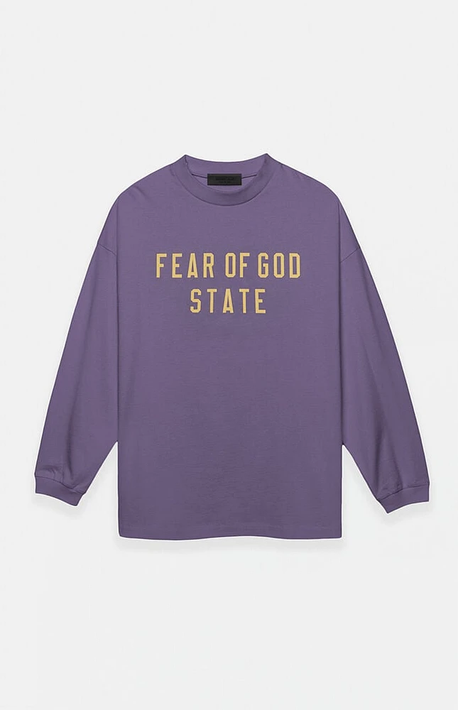 Fear of God Essentials Lavender Heavy Long Sleeve T-Shirt