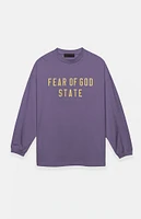 Fear of God Essentials Lavender Heavy Long Sleeve T-Shirt