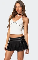 Edikted Celine Contrast Halter Top