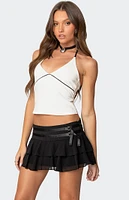 Edikted Celine Contrast Halter Top