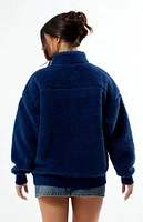 Pacsun Quarter Zip 80 Sherpa Sweatshirt
