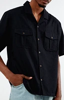 PacSun Oversized Black Camp Shirt