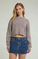 PacSun Stretch Dark Indigo Mid Rise Denim Mini Skirt