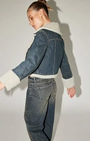 ABRAND Nightlife Denim Sherpa Jacket