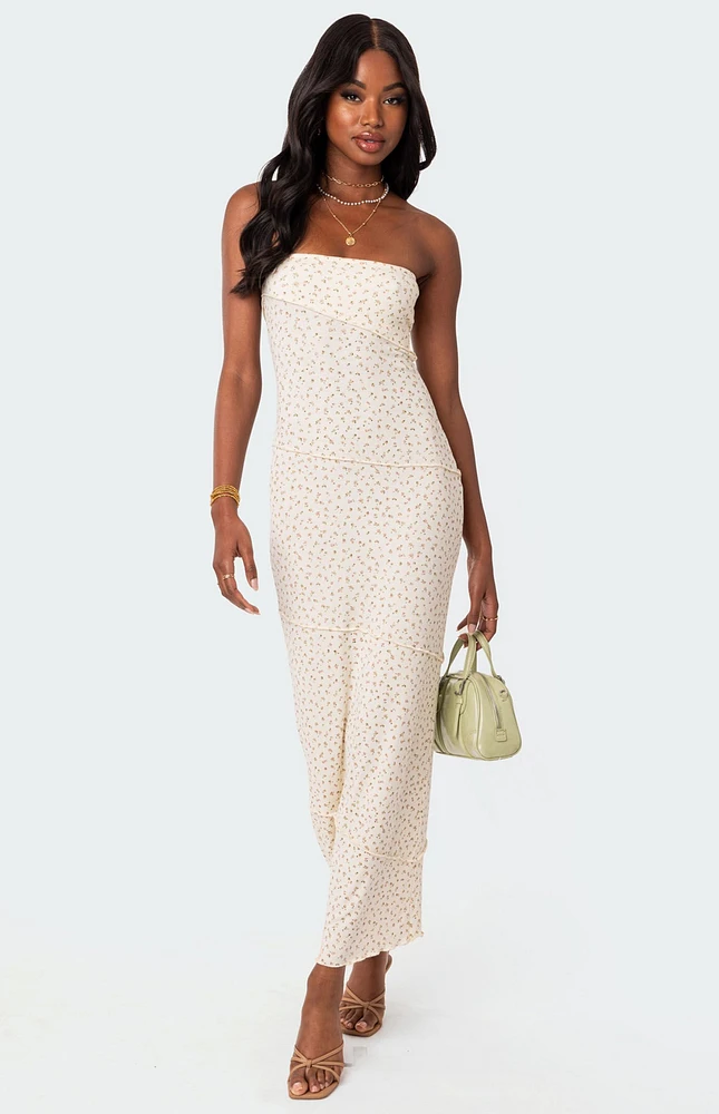 Edikted Lynn Ribbed Maxi Dress