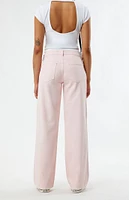 PacSun Eco Light Pink Low Rise Wide Leg Jeans