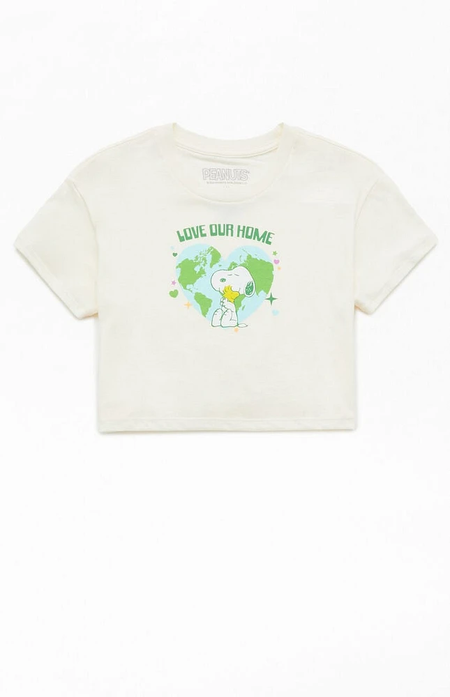 Kids Peanuts Snoopy Cropped T-Shirt