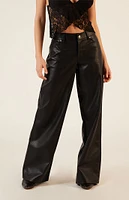 LA Hearts Faux Leather Wide Leg Pants