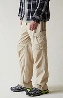 PacSun Performance Tan Baggy Zip Off Cargo Pants