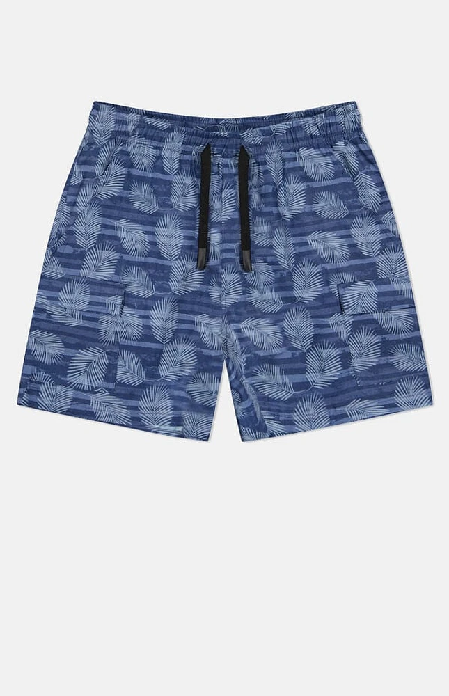 WeSC America Inc Blue Linen Utility Cargo Shorts