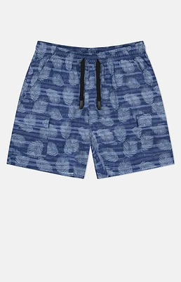 WeSC America Inc Blue Linen Utility Cargo Shorts