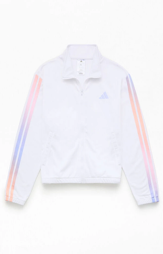 adidas Kids White Aop Track Jacket