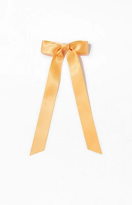LA Hearts Orange Satin Bow Barrette