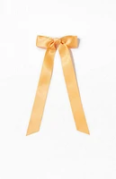 LA Hearts Orange Satin Bow Barrette