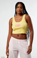 Polly Pocket Yellow Lace Trim Tank Top