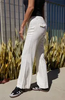 John Galt White Eloise Wide Leg Pants