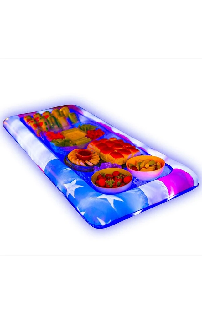 Pool Candy Inflatable Illuminated LED Stars & Stripes Buffet Pool Cooler
