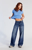 PacSun Casey Low Rise Baggy Jeans Dark Indigo