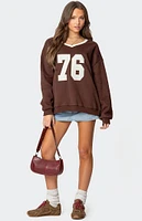 Edikted 76 Oversized V Neck Sweater