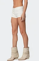 Edikted Dinah Denim Micro Shorts