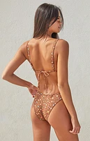 Pacsun Brown Beach Erica Triangle Bikini Top