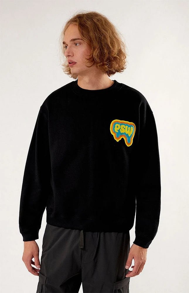 PacSun Chenille Patch Crew Neck Sweatshirt